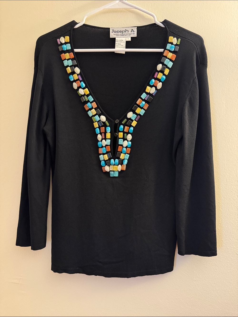 JOSEPH A. Black Knit Blouse
